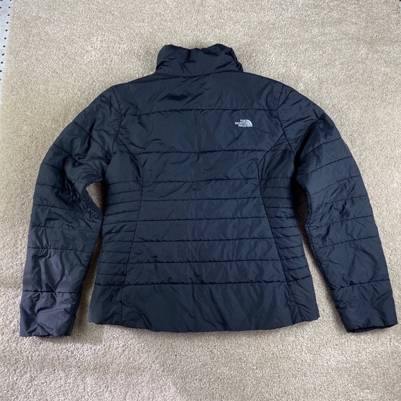 The North Face Womens Puffer Jacket Black Full Zip Insulated Warm Size M W - Picture 7 of 9